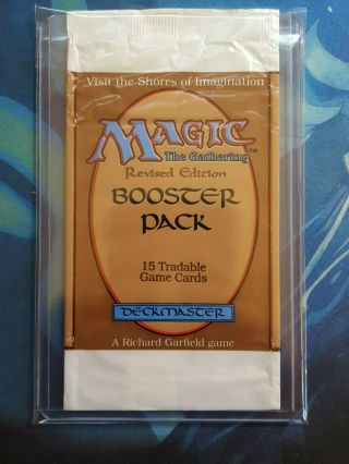 Revised Booster Pack Wrapper Mtg Magic The Gathering Empty 3ed Set 3rd Edition
