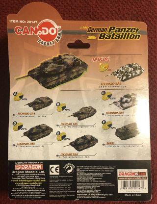 DRAGON CanDo 20147 German Panzer Batillon 1 RARE 1:144 SCALE 2