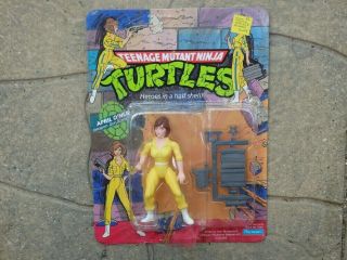 1988 Teenage Mutant Ninja Turtles April O’neil Blue Stripes Head - Playmates