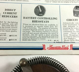 Vintage Pre - War American Flyer Battery Controlling Rheostat Model 1281 PreWar 2