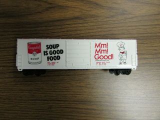 Vintage Life Like HO Scale Campbell Soup M ' m M ' m Good White Train Box Car 8433 2