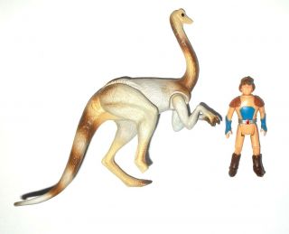 1987 Vintage Dino Riders Struthiomimus Dinosaur & Nimbus Figure Tyco - Boken Leg