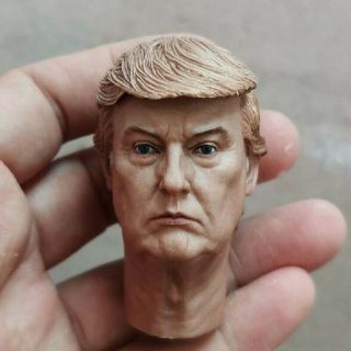 Delicate Painting 1/6 Scale Politicians President Of The Usa Head Sculpt Fit 12 "