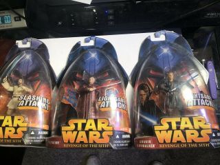 3 - Star Wars Revenge Of The Sith Characters - In Packaging