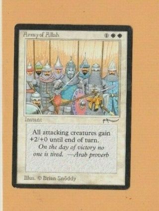Army Of Allah - Arabian Nights Set - 1993 Magic The Gathering - Vintage Mtg Card