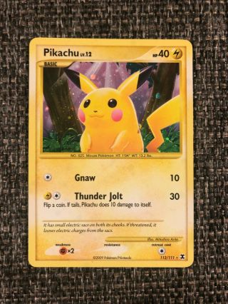 Pikachu Secret Rare Holo 112/111 Exc/nm Fast Pokemon