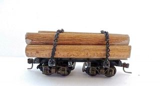 Ho Custom Made Scratch Craftsman Built Diecast Skeleton Log Car No Res