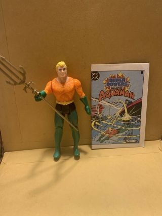 1984 Kenner Dc Powers Aquaman Vintage Action Figure Complete Comic Book