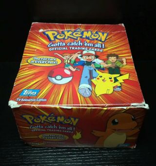 1999 Topps Tv Animation Series 1 Pokemon Cards Booster Box Empty No Cards
