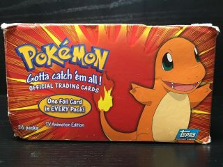 1999 Topps Tv Animation Series 1 Pokemon Cards Booster Box EMPTY NO CARDS 2