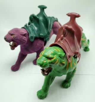 Vintage Panthor Purple & Battle Cat Motu He - Man,  Masters Of The Universe Toys