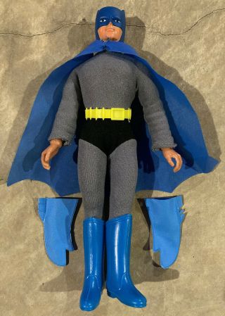 Vintage 1974 Mego 8 " Batman Action Figure In Clothes Outfit Belt Gloves