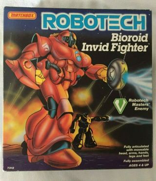 Vintage Matchbox Robotech Bioroid Invid Armored Fighter With Gun 1985