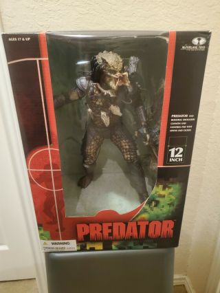 Mcfarlane 12 " Predator Action Figure From The Movie Predator Rare And Htf Alien