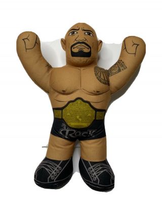 Wwe The Rock Brawling Buddies Plush Wrestling Doll 16 " Action Figure