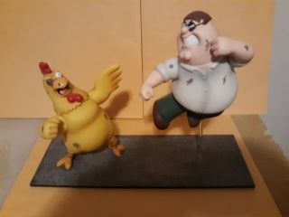 Family Guy Peter Griffin Vs.  The Giant Chicken Action Figures Rare Mezco Toys