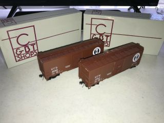C&BT Shops Buffalo Creek Boxcars,  2,  with Kadee couplers,  assembled,  HO scale 2