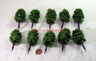Unbranded 3 " Trees Ho,  N,  S,  O Scale Green X 10