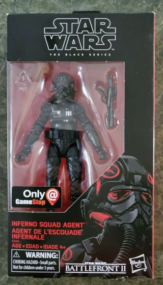 Star Wars Inferno Squad Agent Battlefront 2 Black Series Nib Game Stop Exclusive