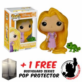 Funko Pop Disney Tangled Rapunzel And Pascal 147 Viinyl Figure,  Pop Protector