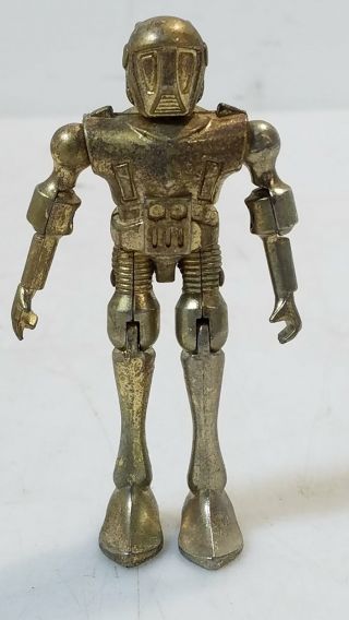 Vintage 1970s Zylmex Zee Toys Metal Man Questar Robot 3.  5 " Action Figure
