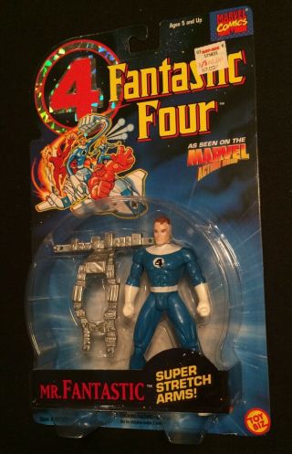 Nib Fantastic Four Animated Series Mr.  Fan.  Stretch Arms Toy Biz 1994