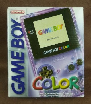 Nintendo Game Boy Color Boite Et Notices Violet Transparent Sans Console