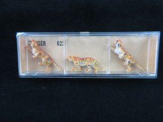 Vintage Preiser Ho Miniature Figures/animals Performing Circus Tigers 623 Nib