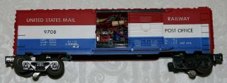 Lionel Customized 9708 US Mail Railway Car w/ Diesel Horn & Xing Gate Sounds 2