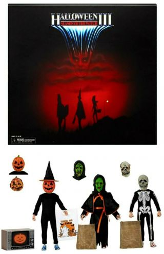 Neca Halloween Iii :season Of The Witch Silver Shamrock Trick Or Treaters 3 Pack