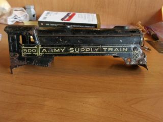 Marx Army Supply Train 500 Locomotive Shell,  Black,  Vintage,  (b - 4)
