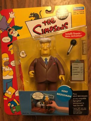 The Simpsons Interactive Kent Brockman Action Figure Wos Series 5 Playmates