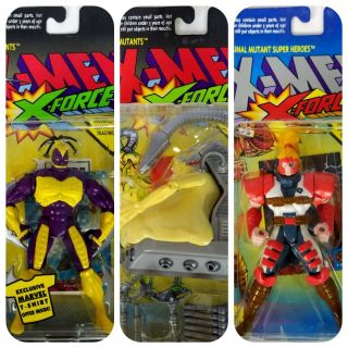 3 1994 X - Men X - Force Shatterstar 2nd Edition Killspree Mojo Toy Biz Figures