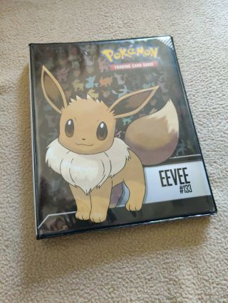 Pokemon Ultra Pro 4 Pocket Eevee Card Album,  22 Pokemon Cards