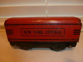 Marx O - Gauge Train York Central 4 - Wheel Tin Red Tender