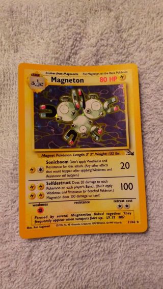 Pokemon 1999 Fossil Magneton Holo Psa 9/10 Mint/gem