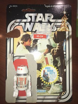 Vintage 1978 Kenner Star Wars R5 - D4 Figure With 20 Back Card