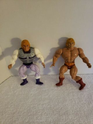2 Vintage Mattel Masters Of The Universe He - Man Action Figures 1982,  1983.
