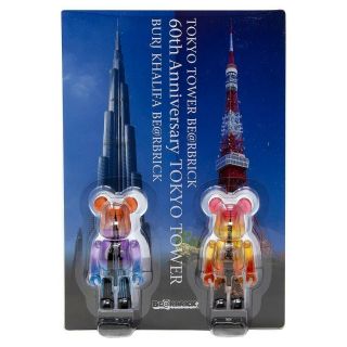 Medicom Be@rbrick Burj Khalifa Tokyo Tower 100 Bearbrick Twin Tower Pack Figure