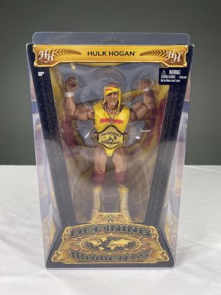 2014 Mattel Wwe Elite Defining Moments Hulk Hogan Figure Wwf With Case Protector