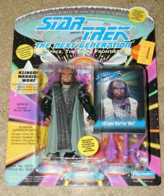 1993 Playmates Star Trek Klingon Warrior Worf Action Figure (in Package)