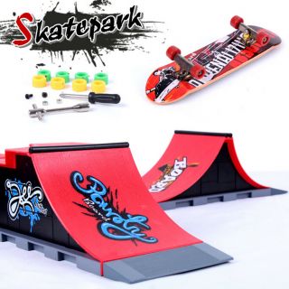 Abs With Ramp Mini Removable Kids Toy Gift Training Games Finger Skateboard Set