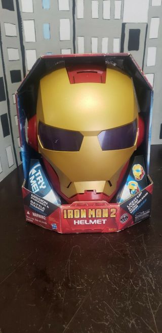 Marvel Iron Man 2 Helmet Electronic Costume Ironman Mask Hasbro 2010