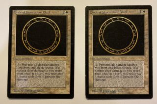 1993 Mtg Limited Edition Beta Circle Of Protection Black X2 Nm/sp
