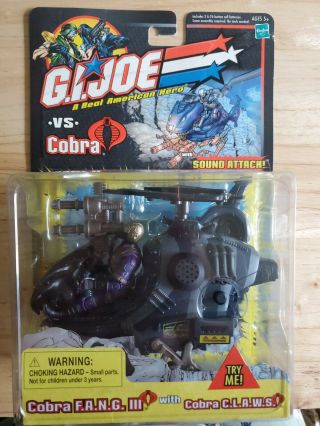 Gi Joe Vs Cobra Fang Iii Claws Vehicle Figure Pack Set/f.  A.  N.  G.  2002 C.  L.  A W S –