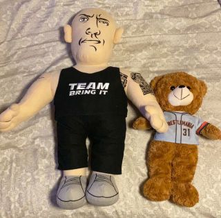 Wwe The Rock Superstar Buddy Plush Doll 24” Stuffed Toy,  Wrestlemania 31 Bear
