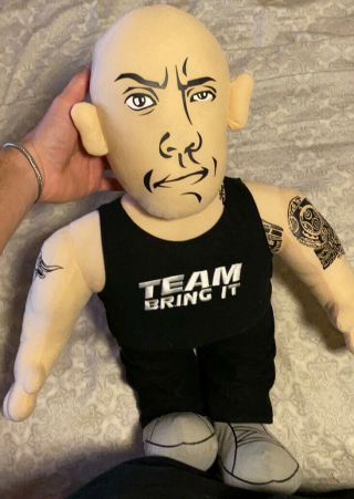 WWE The Rock Superstar Buddy Plush Doll 24” Stuffed Toy,  Wrestlemania 31 Bear 3