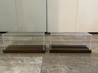 Two Ho Scale 10 - 3/4 " X 3 - 3/4 " X 5 " Display Cases (9 - 3/4 " Track Length)