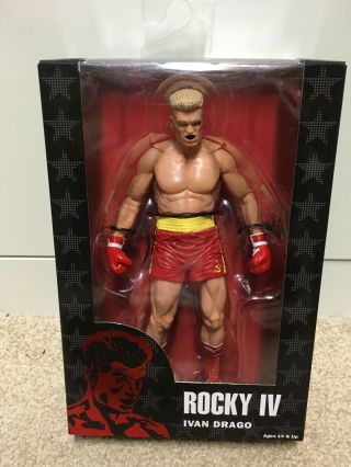 Neca Rocky Iv Ivan Drago 7 " Action Figure 40th Anniversary Red Trunks