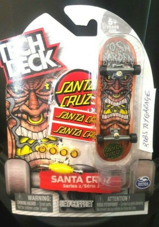 Rare Tech Deck Santa Cruz Skateboards Fingerboards Series 2 Josh Borden Sk8